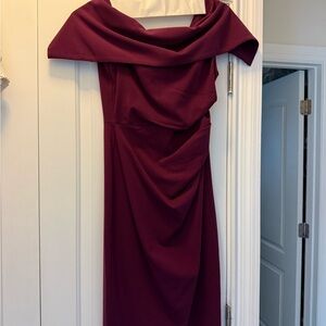 Vince CamutoPlum Off-Shoulder Dress